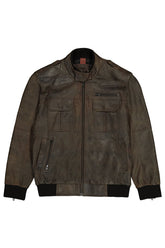 CARDINAL CASUAL JAKET KULIT COLLAR TAB (COKLAT)